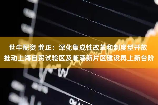 世牛配资 龚正：深化集成性改革和制度型开放 推动上海自贸试验区及临港新片区建设再上新台阶