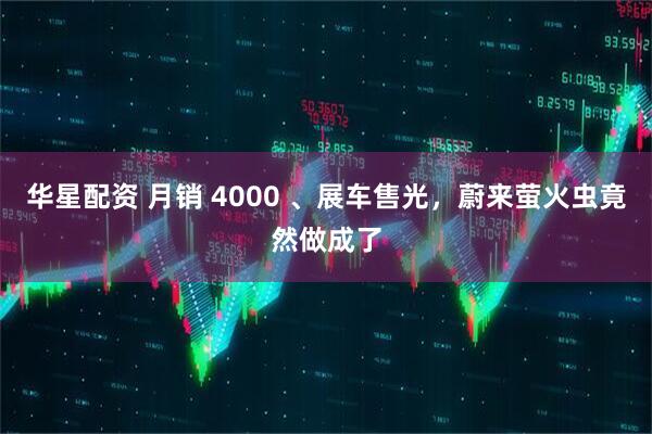 华星配资 月销 4000 、展车售光，蔚来萤火虫竟然做成了